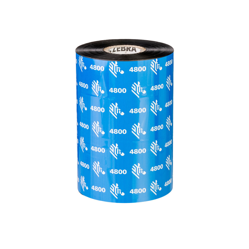 Fita de carbono Zebra 4800 Resina da Fábrica das Etiquetas, rolo de fita adesiva para impressoras industriais.