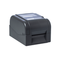 Impressora de etiquetas Brother TD-4420TN da Fábrica das Etiquetas exibindo etiquetas impressas em rolo.