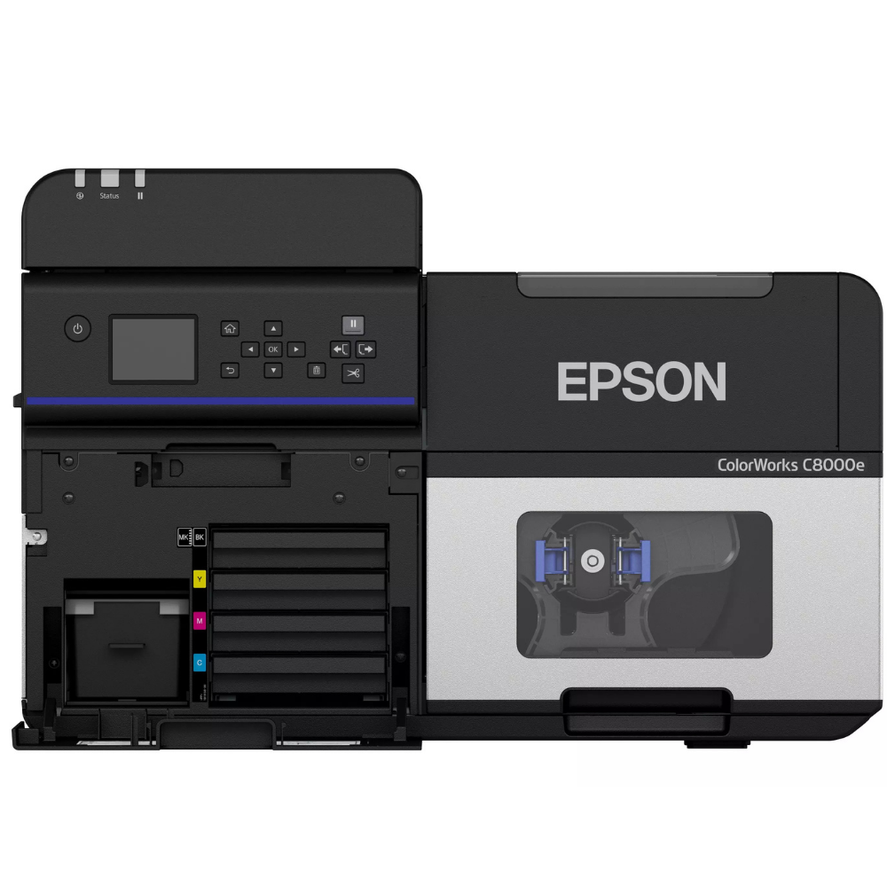Toner preto Epson C8000e BK para impressora de etiquetas, compatível com impressoras Epson.