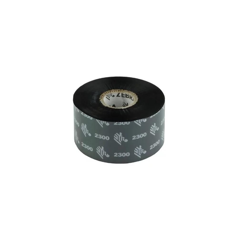 Fitas de carbono Zebra 2300 Cera da Fábrica das Etiquetas, 40x450 mm, para impressoras e etiquetas industriais