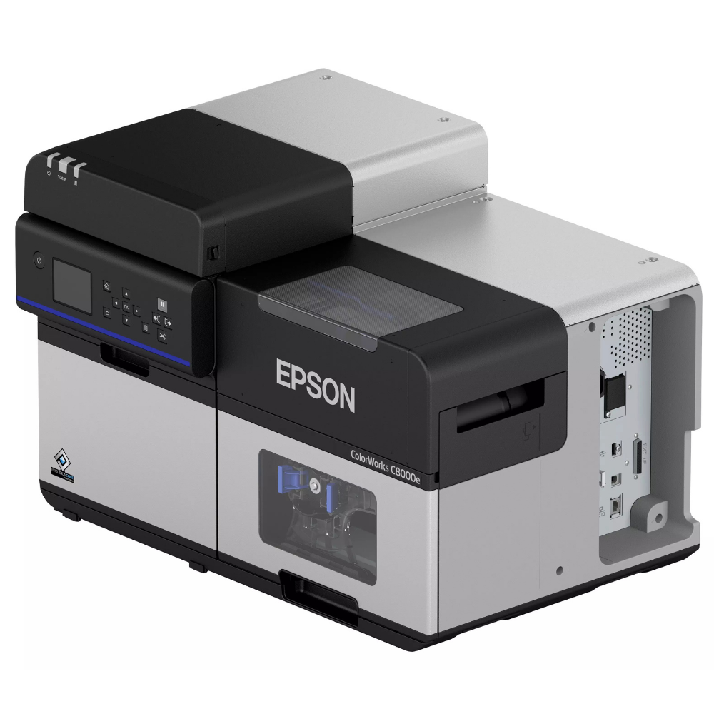 Cartucho de tinta preta EPSON C8000e BK da Fábrica das etiquetas, mostrado na imagem.