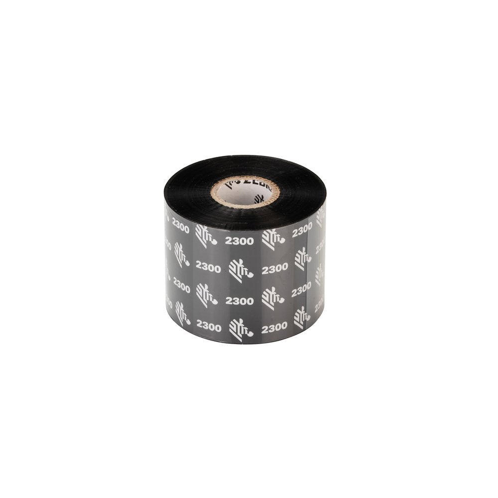 Fitas de carbono Zebra 2300 Cera da Fábrica das Etiquetas, com 83x450 mm, para impressoras de etiquetas industriais