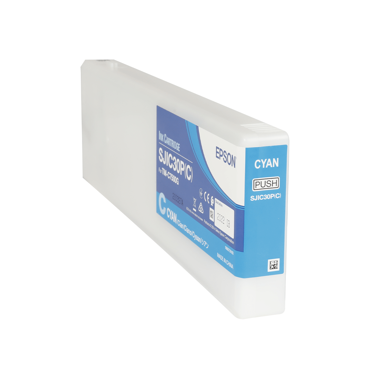 Tinta cartucho cyan Epson C7500 C7500G da Fábrica das etiquetas, impressora de cores vibrantes para etiquetas.
