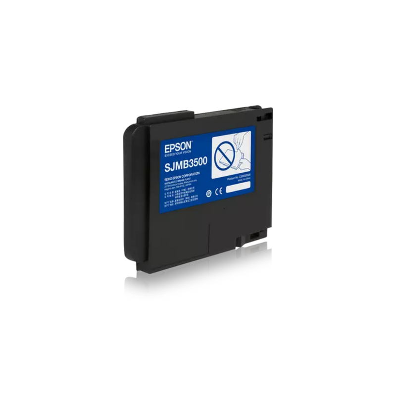 Caixa de manutenção Epson C3500 da Fábrica das Etiquetas, mostra a embalagem do componente de manutenção do impressor.