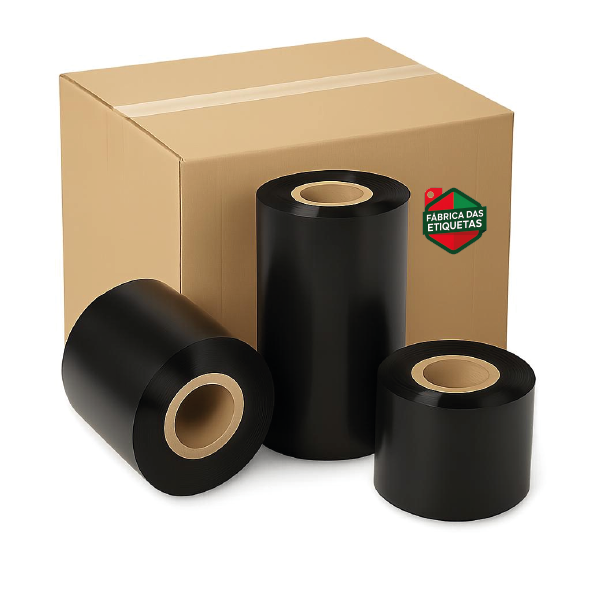 Fitas Transferência Térmica cera (Ribbon) 12 rolos