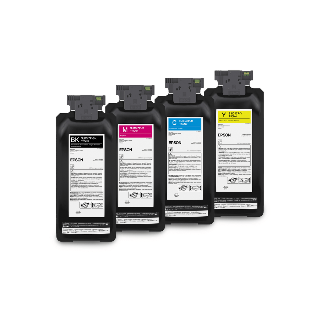 Cartucho de tinta EPSON C8000e com cores vibrantes, produzido pela Fábrica das Etiquetas, para impressoras de alta qualidade