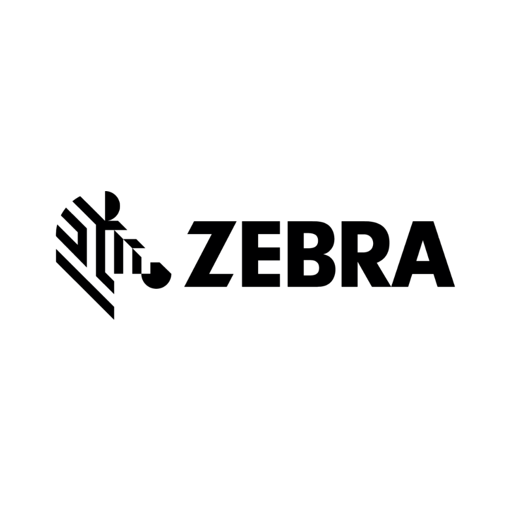 Logotipo da Fábrica das Etiquetas com a marca Zebra e o nome "Carbono 2300 Cera 12mm" em fundo branco.